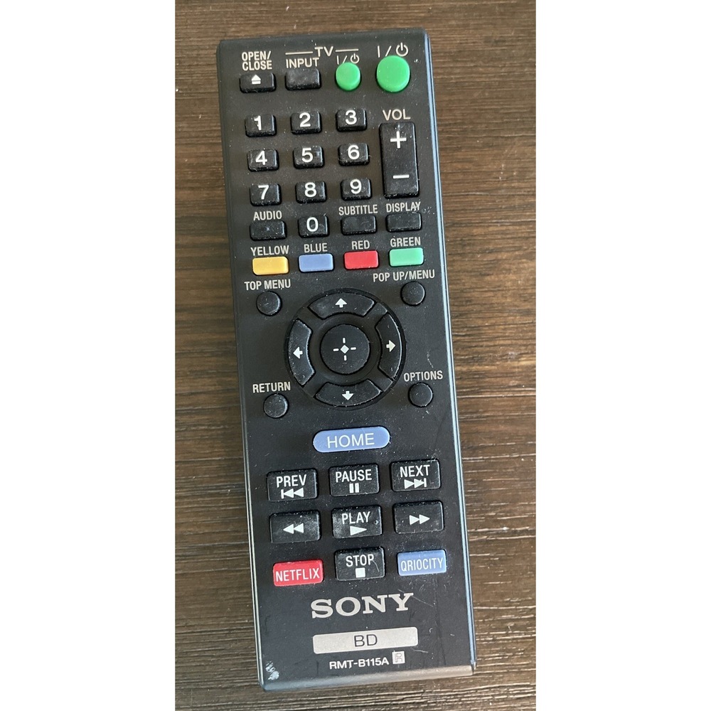 GENUINE SONY RMT-B115A BLU-RAY DVD PLAYER REMOTE - BDP. BB4